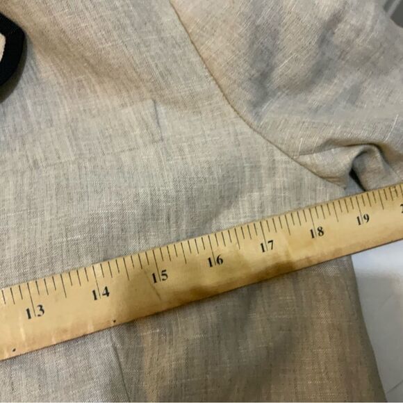 J. Crew Schoolboy Linen Blazer Oatmeal Black Small Sz 6 NWT - Picture 13 of 14